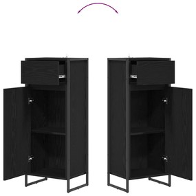 vidaXL Fürdőszoba Székény Fekete tölgy 40 x 30 x 100 cm Faanyag