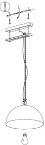 Eglo 43396 - HODSOLL függeszték kábellel 1xE27/40W/230V