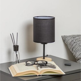 Brilagi - Asztali lámpa NUBILA WOOD 1xE27/25W/230V tölgy/fekete