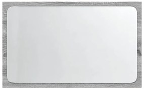 szürke sonoma szerelt fa LED-es fürdőszobatükör 60x8,5x38 cm