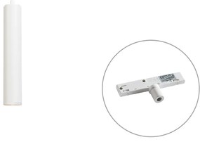 Design függőlámpa fehér, sínadapterrel, 1 fázisú - Slimline Tuba Small