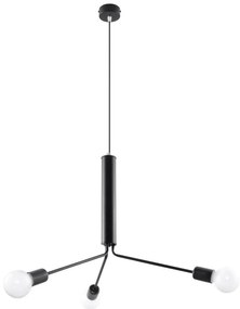 Fekete függőlámpa fém búrával ø 74 cm Donato – Sollux