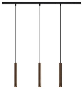 Modern sínrendszer 3 medálos lámpával, bronz, 1 fázisú - Slimline Keno