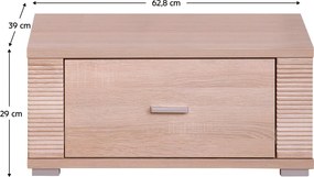 Éjjeliszekrény typ 21, sonoma tölgy, GRAND