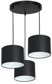 Csillár zsinóron ARDEN 3xE27/60W/230V fekete/fehér