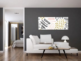 Kép - Absztrakt stroke-ok (120x50 cm)