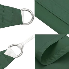 sötétzöld háromszögű oxford-szövet napvitorla 3,6 x 3,6 x 3,6 m