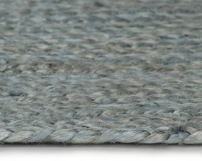 olívazöld kézzel font kör alakú jutaszőnyeg 120 cm