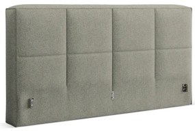 Zöld kárpitozott ágyneműtartós franciaágy ágyráccsal 160x200 cm Simon Darren – Micadoni