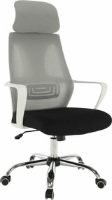 Irodai szék, szürke/fekete/fehér, TAXIS