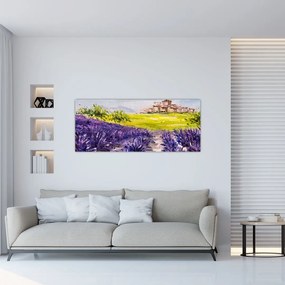 Kép - Provence, franciaország, olajfestmény (120x50 cm)