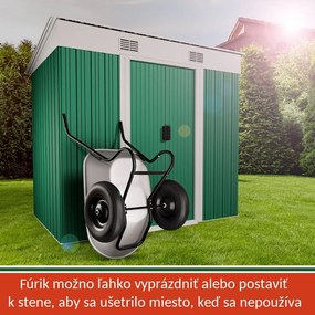 DAMO horganyzott talicska, max. kapacitás 100l/150kg, 2 gumiabroncs, ezüst/fekete