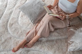 Professional Calm zajelnyelő szőnyeg -pillow 3D - kockás bézs , 160x230cm