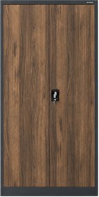 Antracit / dió rekeszes fémszekrény: Eco Design TOMASZ, 900 x 1850 x 450 mm