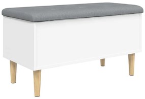 fehér szerelt fa tárolópad 82x42x46 cm