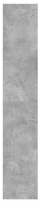 betonszürke cipőszekrény 4 kihajtható fiókkal 80x34x187,5 cm