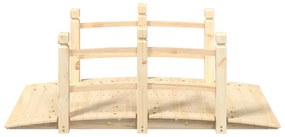 tömör lucfenyő kerti híd korláttal 150 x 67 x 56 cm