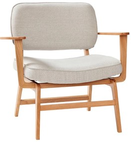 Haze szürke fotel tölgyfa konstrukcióval - Hübsch