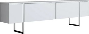 Luxe White and Silver TV-asztal