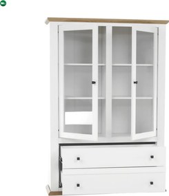 Vitrin MZ5, fehér/grand tölgy, LEON