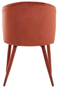 Világospiros kárpitozott étkezőfotel szett 2 db-os Kosaka – Light &amp; Living