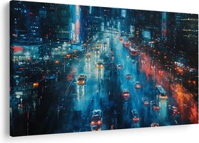 Kép - Nagyváros, olajfestmény (90x60 cm)