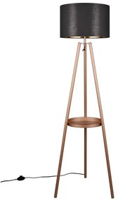 Barna állólámpa polccal (magasság 152 cm) Colette – Trio