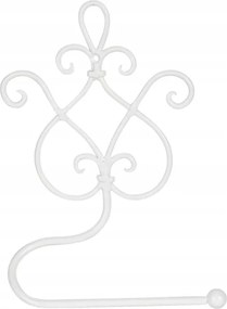 Fehér fém WC-papír tartó 17x7x22 cm