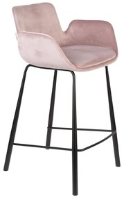 Világos rózsaszín bársony bárszék szett 2 db-os 91,5 cm Brit – Zuiver