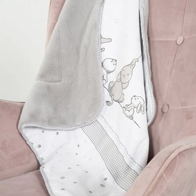 Fehér-szürke mikroplüss gyerek takaró 80x80 cm Sternenzauber – Roba