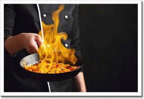 Poszterek keretben 60x40 Szakács szakács tűz