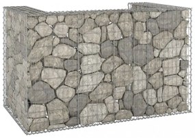 horganyzott acél gabionfal szemeteskukákhoz 180 x 100 x 110 cm