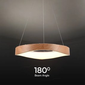 LED Csillár zsinóron LED/25W/230V 3000K ø 50 cm barna