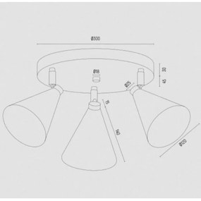 Argon 6245 - Spotlámpa LUCINDA 3xE14/7W/230V zöld