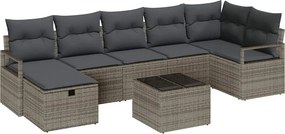 vidaXL Kanapé Szett párnával 4 pcs polirattan