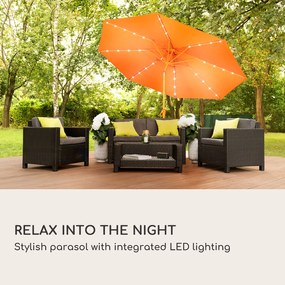 Blumfeldt Calais, Napernyő, LED, alumínium váz, poliészter huzat, UV védelem 50