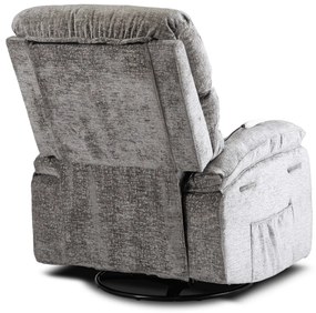 Elektromosan Vezérelhető Masszázsfunkciós Relaxfotel Fotel Szürke Színben. BRUCE