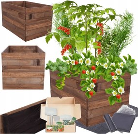Ágyás magasított zöldséges láda virágtartó impregnáló 54x80x60