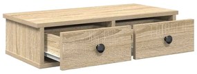 Falipolc fiókokkal sonoma tölgy 60x25x15 cm műszaki fa