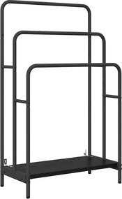 vidaXL Ruhaszárító polcokkal Fekete tölgy 60 x 30 x 100,5 cm Faanyag