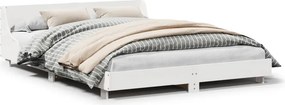 vidaXL fehér tömör fenyőfa ágy matrac nélkül 150 x 200 cm