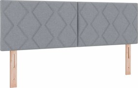 vidaXL Fejtámla Világosszürke 160 cm szövet