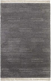 Szürke krémszínű vastag szőnyeg nappaliba ,boho mintás 80x150 cm