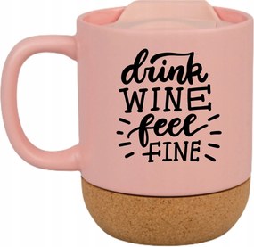 Rózsaszín Bögre Parafa Vicces Ajándék Ital Bor