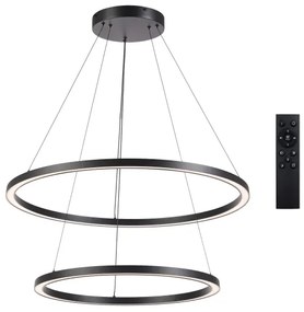 Brilagi - dimmelhető LED kábeles csillár PORTOFINO LED/98W/230V Ø 80 cm fekete + távirányító