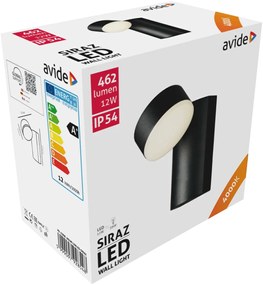 Avide kültéri fali lámpa Siraz LED 12W NW IP54