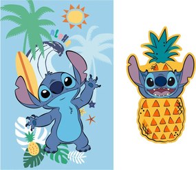 Disney Lilo és Stitch, A csillagkutya Summer Ananas polár takaró és forma párna szett