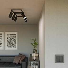 Fekete spotlámpa 6xGU10/30W/230V