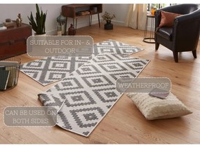 Malta szürke kültéri szőnyeg, 80 x 250 cm - NORTHRUGS