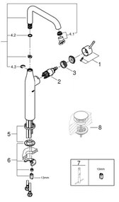 GROHE 32901GN1 - ESSENCE XL mosdócsaptelep arany